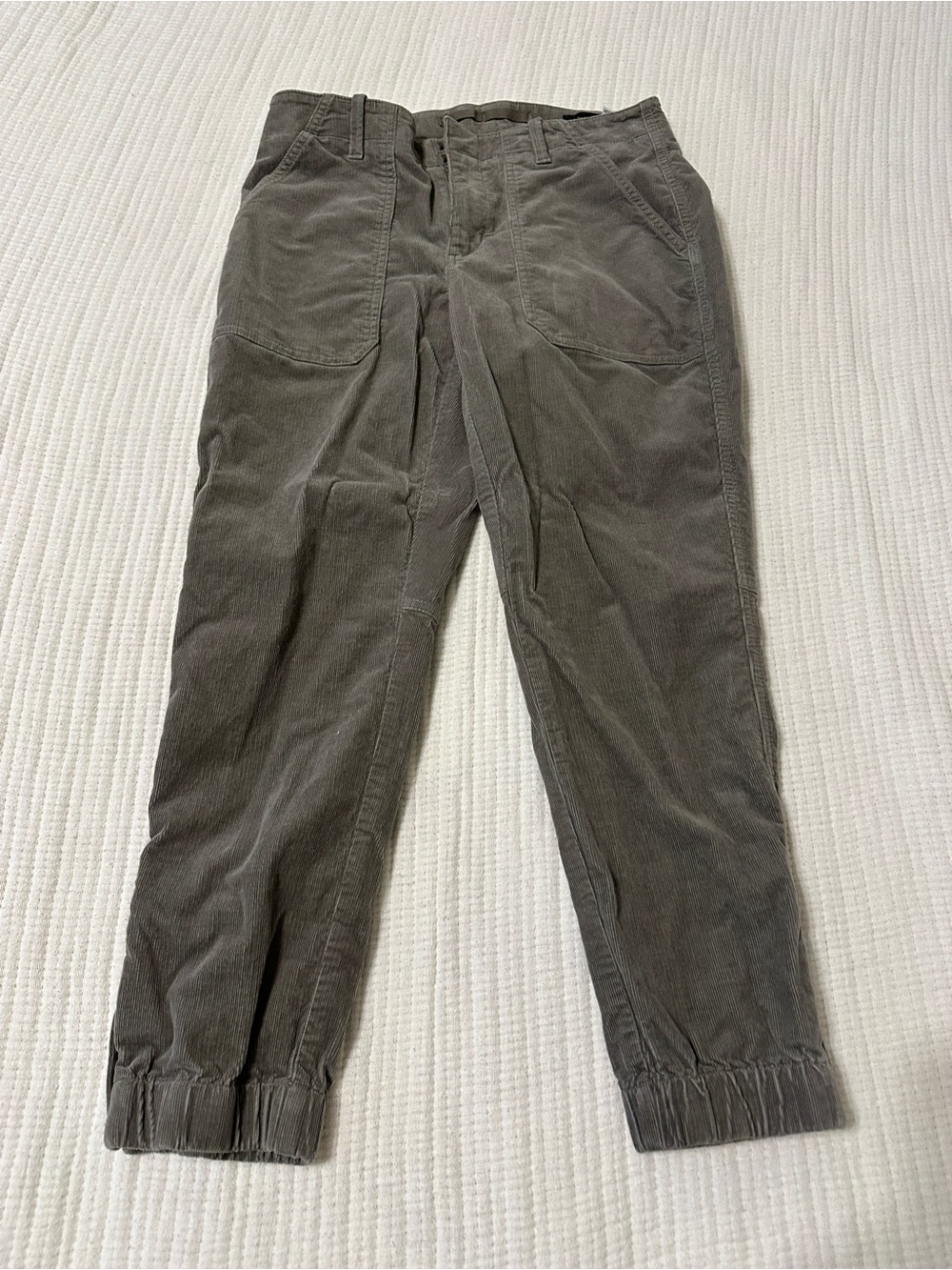 Banana Republic Women’s Corduroy Jogger 6S Pants - Olive Gray
